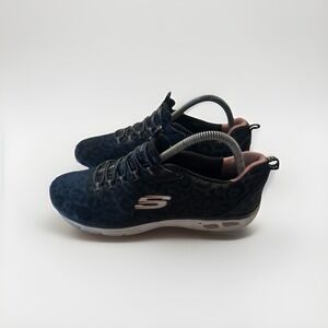 Skechers Womens Empire DLux Spotted 12825 Black Running Shoes Sneakers Size 9